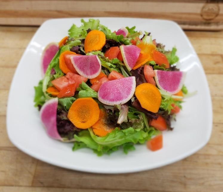 a photo of our mixed green salad